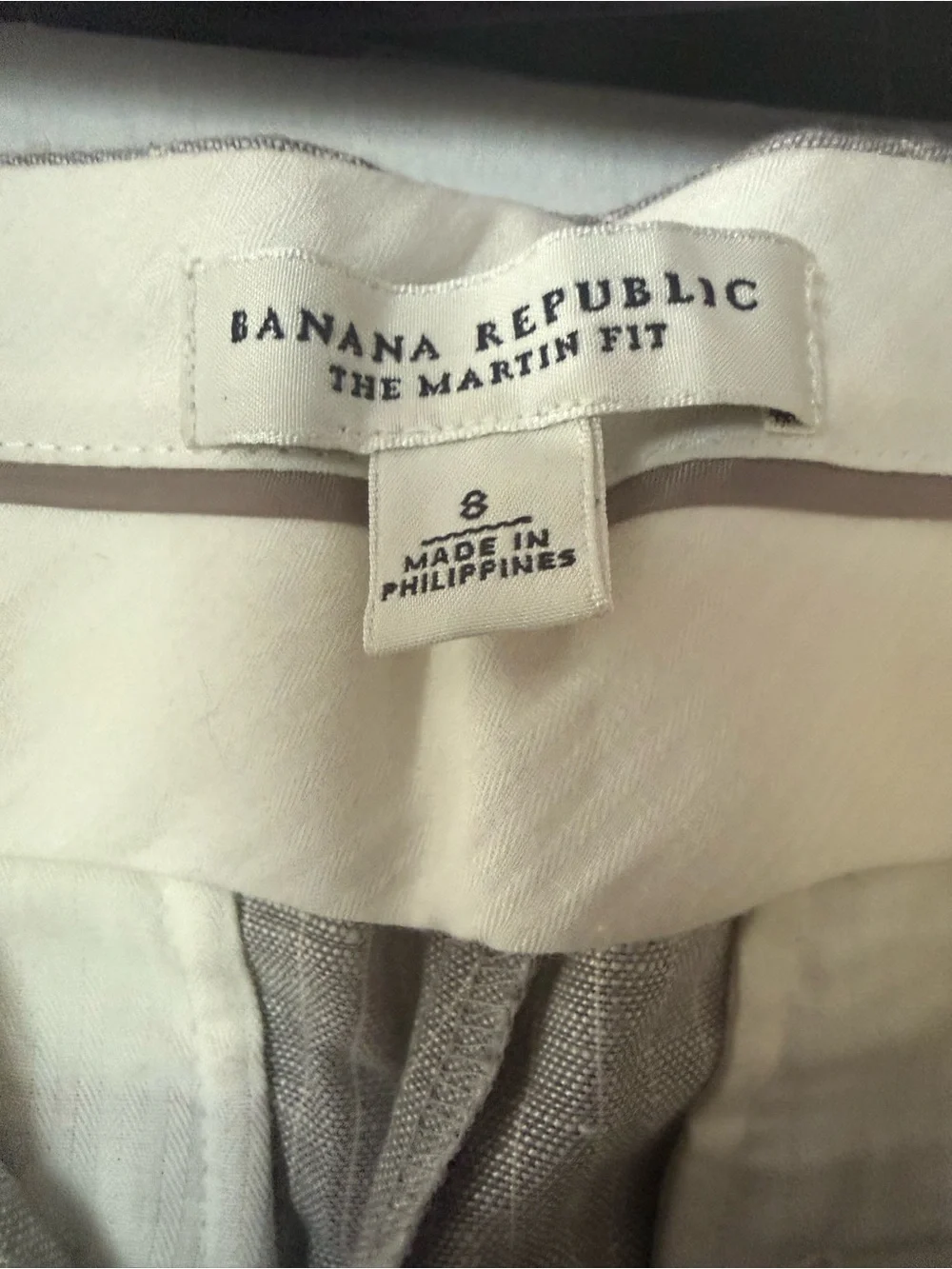 Banana Republic women Light Gray Linen-Blend Dress Pants